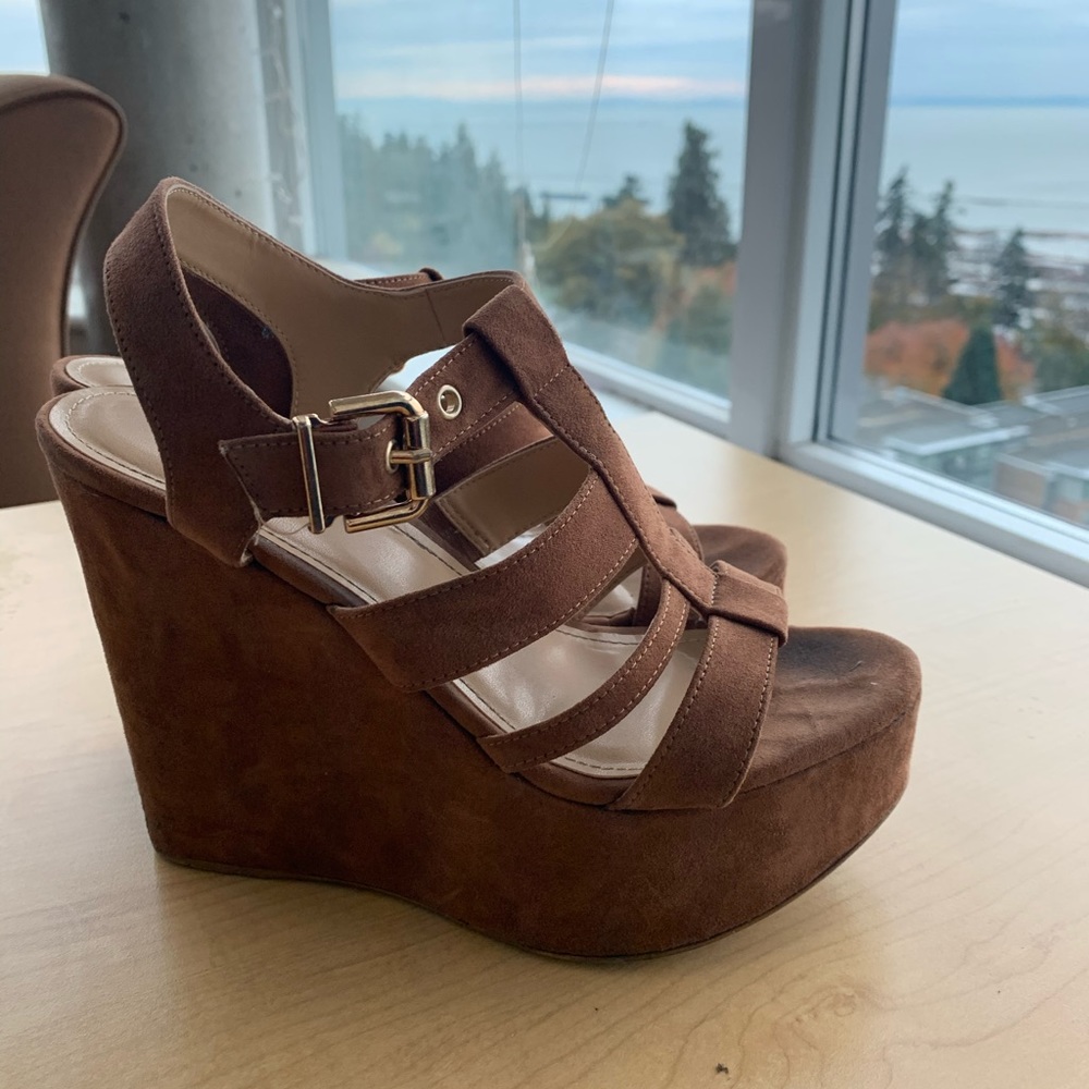 Size 7 Suade Wedge Heels